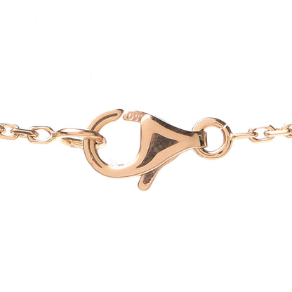 Van Cleef & Arpels 18K Rose Gold Diamond Pink Porcelain Vintage Alhambra Pendant Necklace 4 of 8