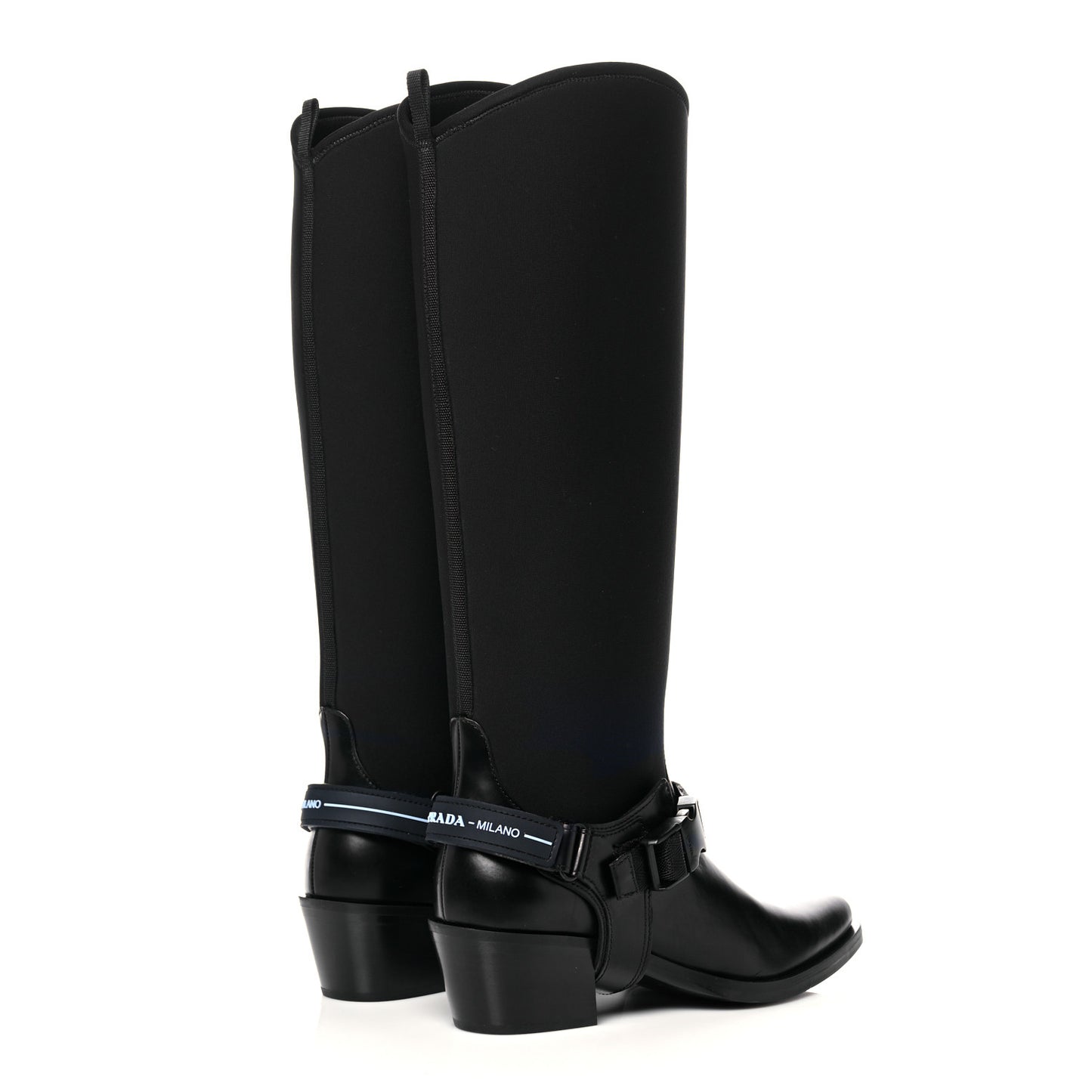 Spazzolato Rois Neoprene 50mm Western Tall Boots 37 Black