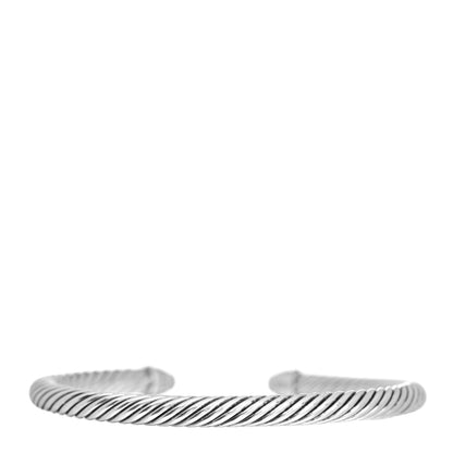 David Yurman Sterling Silver Diamond 5mm Cable Classics Dome Bracelet 3 of 4