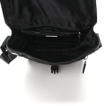 Prada Tessuto Nylon Saffiano Logo Messenger Bag Black 4 of 7