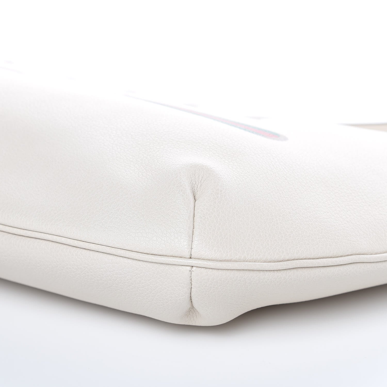 Gucci Grained Calfskin Logo Half Moon Hobo White 9 of 9