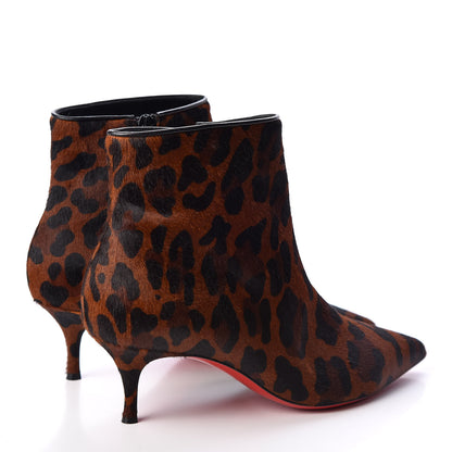 Christian Louboutin Pony Hair Leopard Print So Kate Booty 55 Ankle Boots 36.5 Black 4 of 8