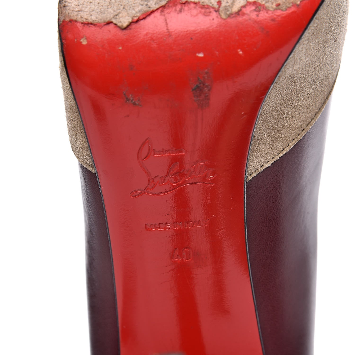 Christian Louboutin Suede Calfskin Maggie 160 Pumps 40 Burgundy 8 of 13