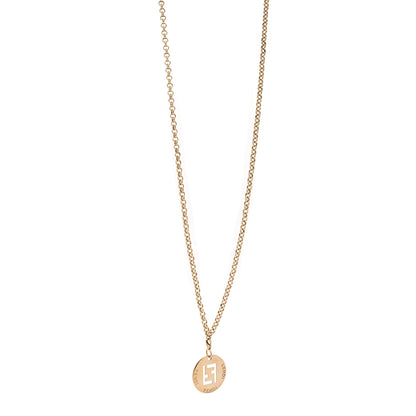 Fendi Metal FF Cutout Necklace Gold 1 of 6