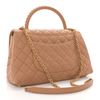 Chanel Caviar Quilted Small Coco Chain Handle Flap Brown 3 of 13