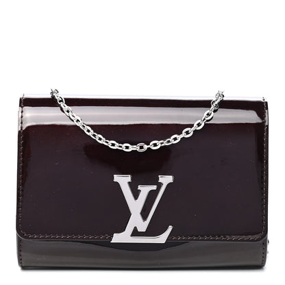 Louis Vuitton Patent Louise PM Chain Clutch Black 1 of 7
