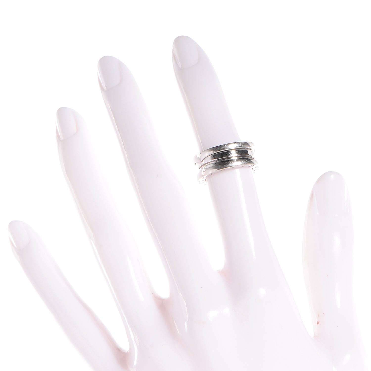 Bulgari 18K White Gold B.Zero1 Three-Band Ring 48 4.5 2 of 6