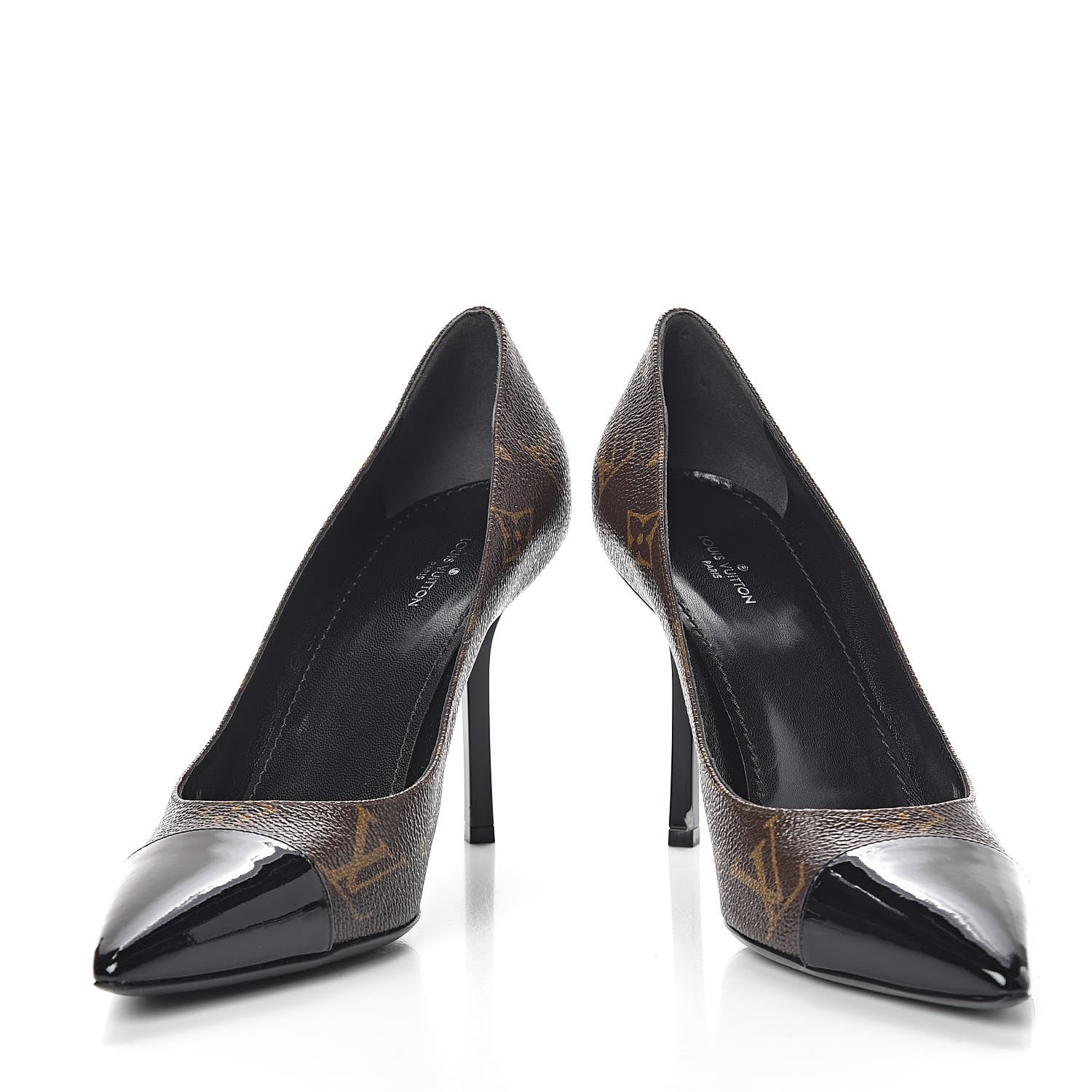 Louis Vuitton Monogram Cherie Pumps 38 Black 6 of 10