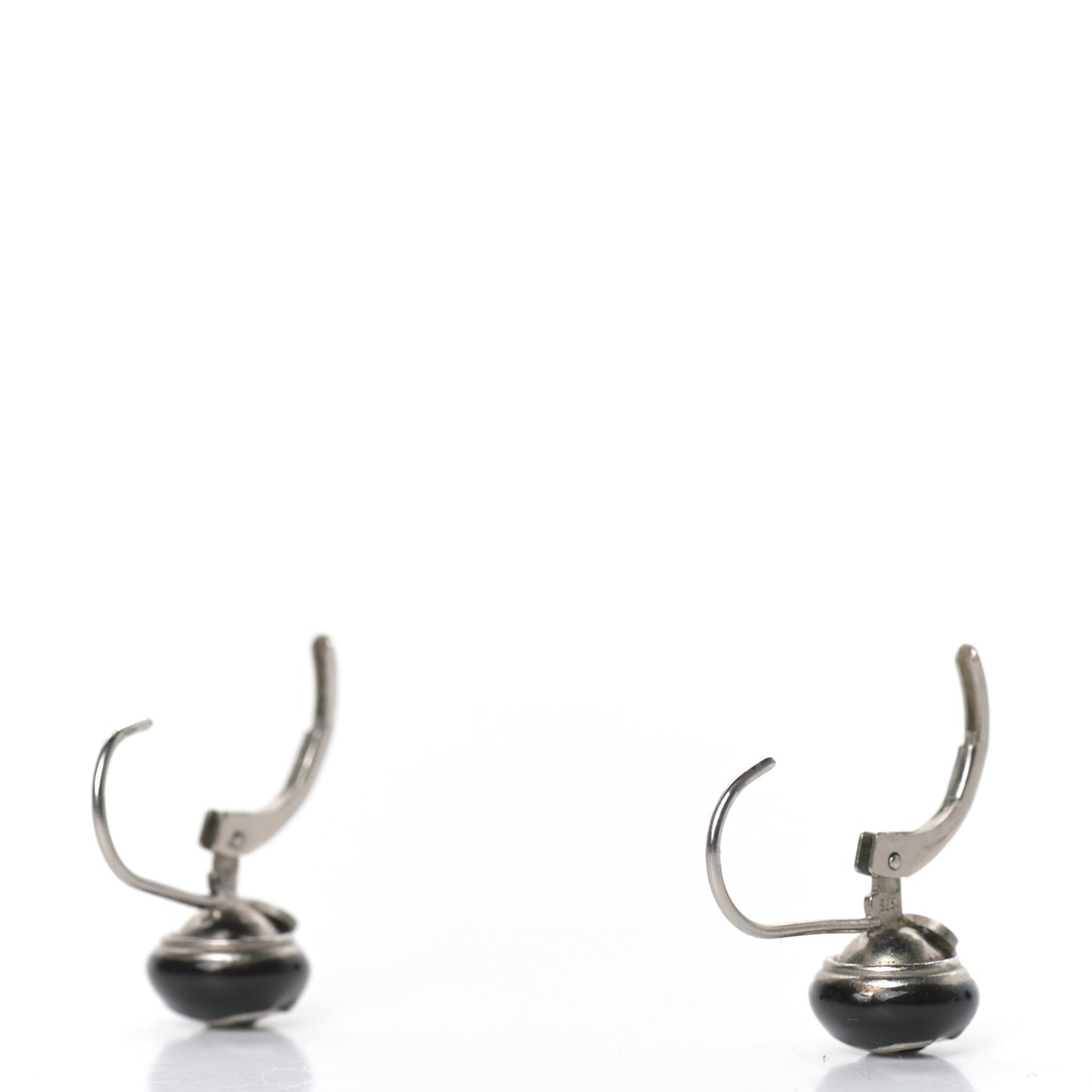 Resin CC Earrings Black