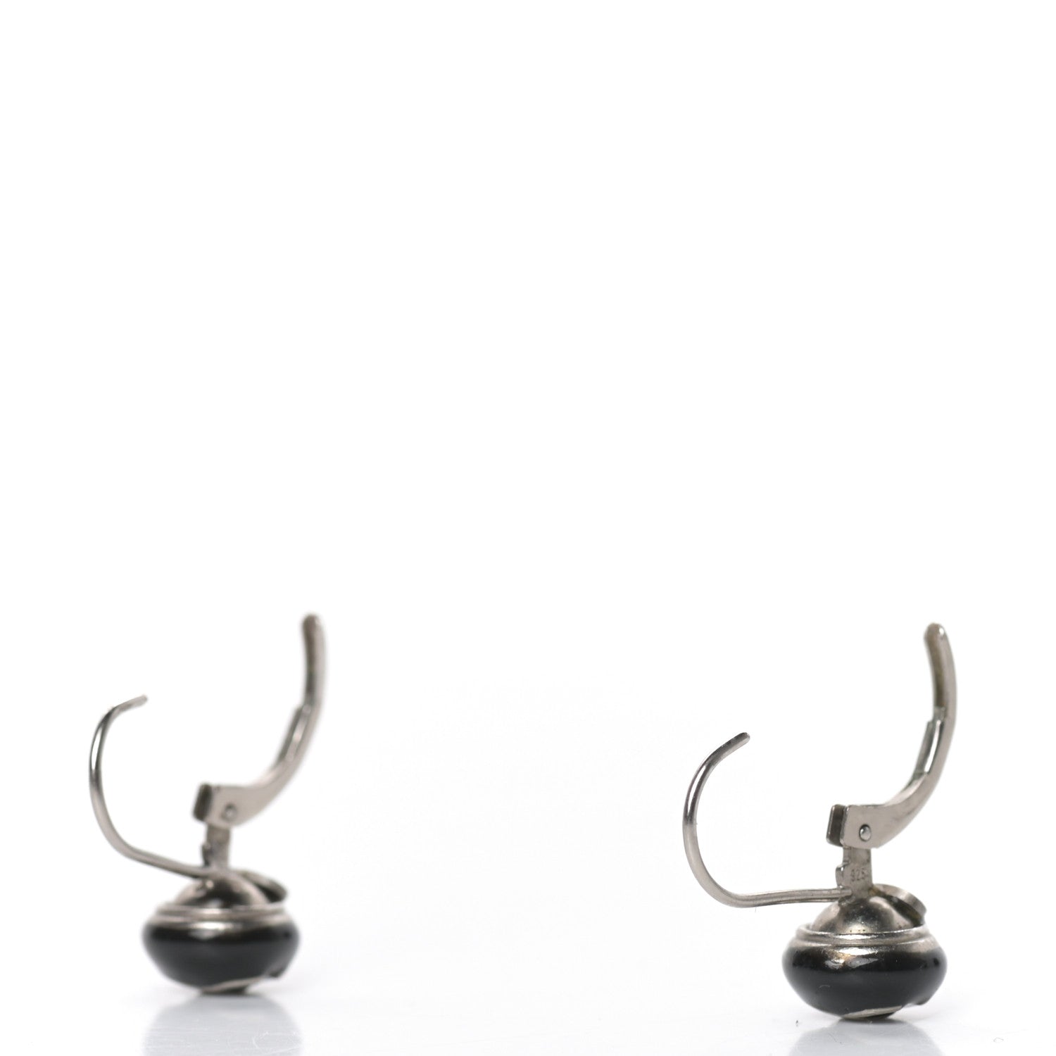 Chanel Resin CC Earrings Black 3 of 5