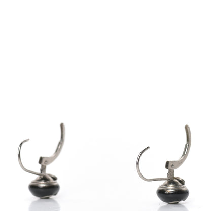 Chanel Resin CC Earrings Black 3 of 5
