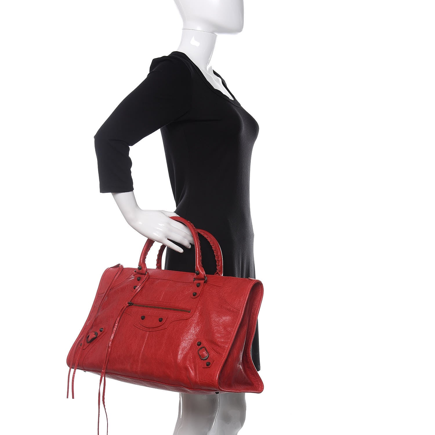 Balenciaga Agneau Classic Hardware Work Rouge Coquelicot 2 of 9