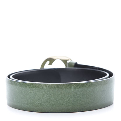 Gucci Calfskin Interlocking G Belt 85 34 Green 2 of 8