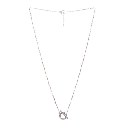 Hermes 18K Rose Gold Diamond Finesse Pendant Necklace 3 of 7