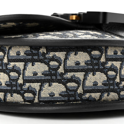 Christian Dior Oblique Grained Calfskin Mini Gallop Bag With Strap Black Beige 9 of 11