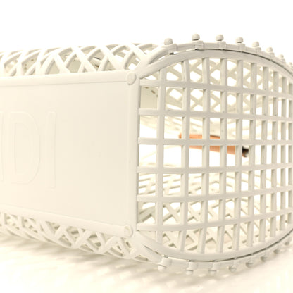 Fendi Recycled Plastic Vitello Liberty Matte Medium Fendi Basket White Ice Miele Scuro 6 of 10