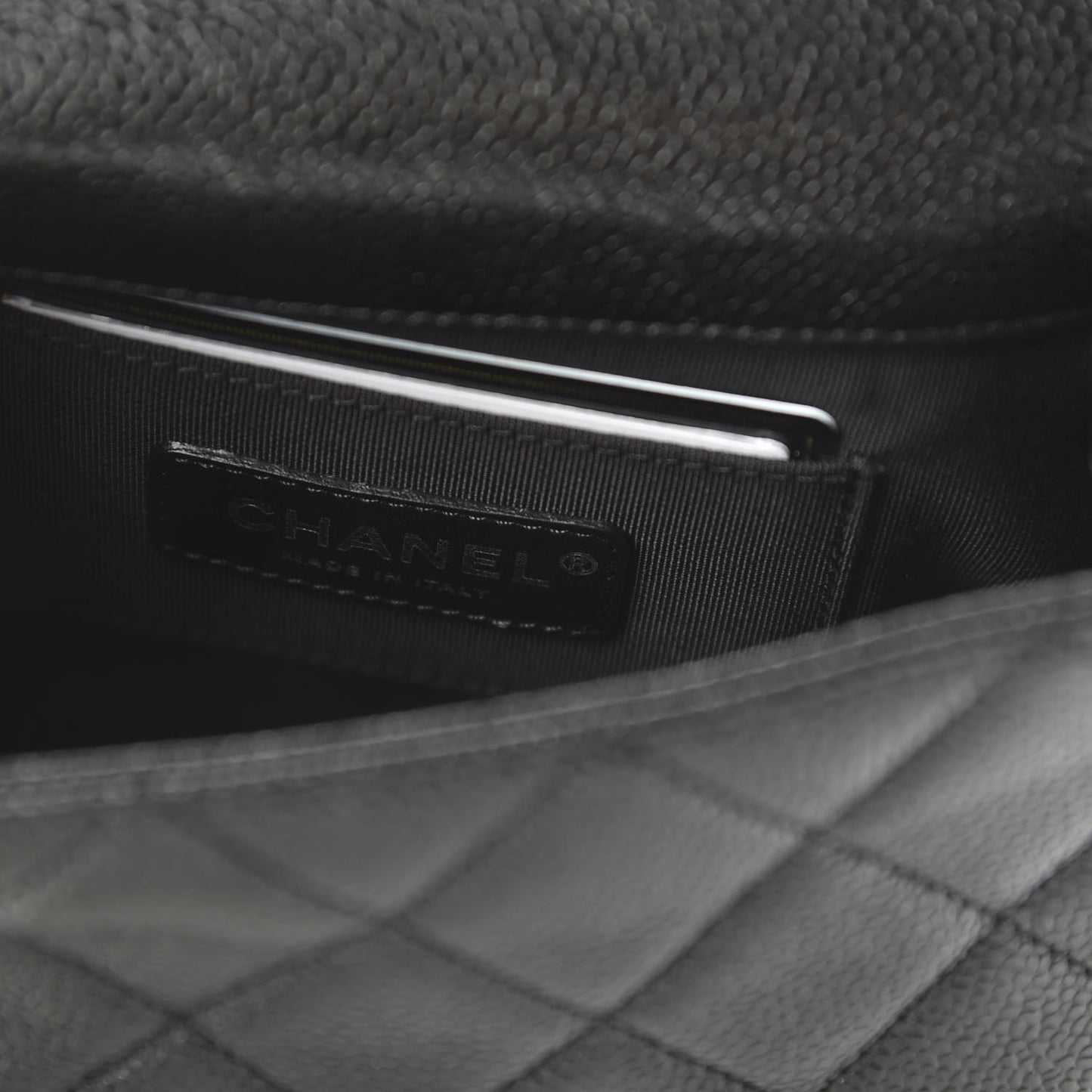 Caviar Quilted Incognito Mini Square Flap Black