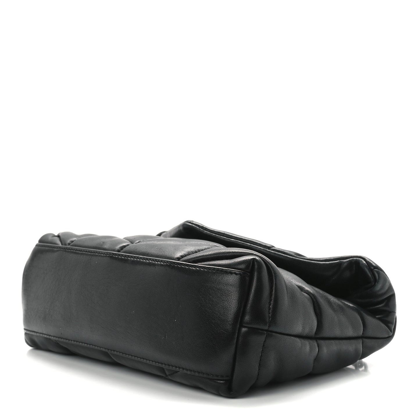 Lambskin Quilted Toy Loulou Puffer Monogram Chain Satchel Black