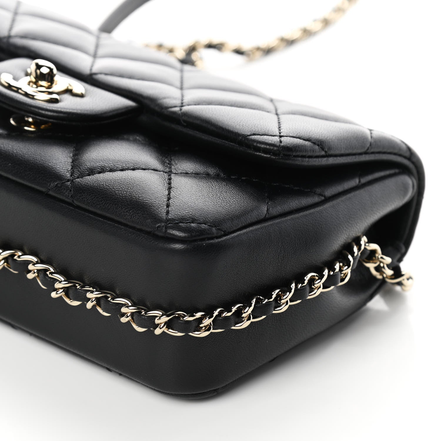 Chanel Lambskin Quilted Mini My Precious Flap Black 10 of 11