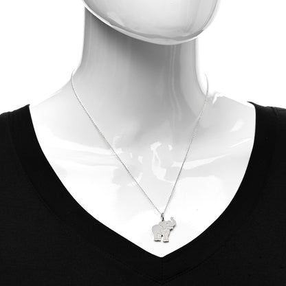 Tiffany Sterling Silver Save the Wild Elephant Pendant Necklace 2 of 4