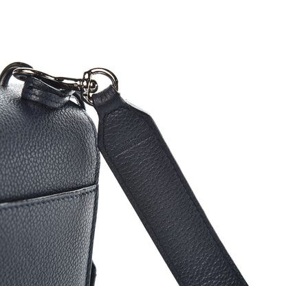 Saint Laurent Grained Calfskin Medium Monogram Sunset Navy Blue 8 of 10