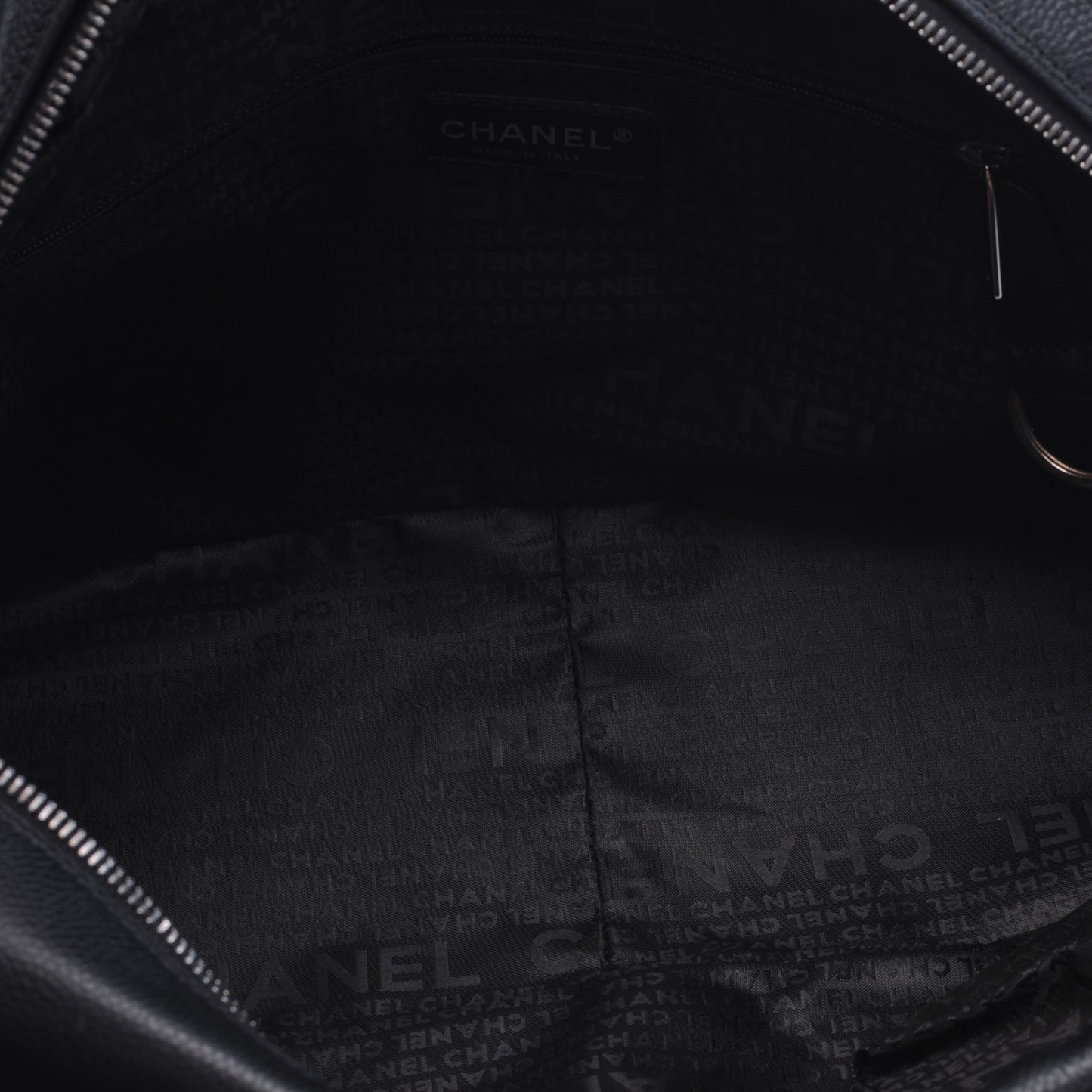 Caviar Square Stitched Large Tote Black