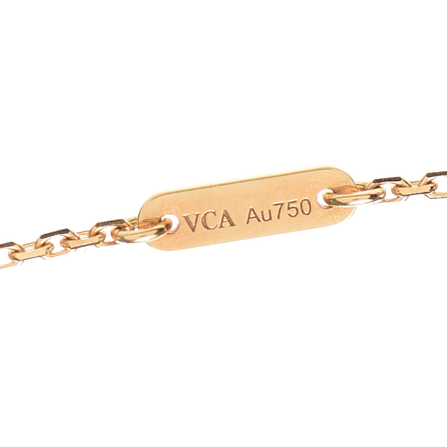 18K Yellow Gold Mother of Pearl Sweet Alhambra Pendant Necklace