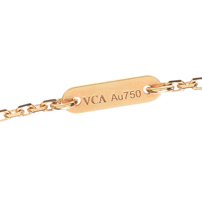 Van Cleef & Arpels 18K Yellow Gold Mother of Pearl Sweet Alhambra Pendant Necklace 6 of 8