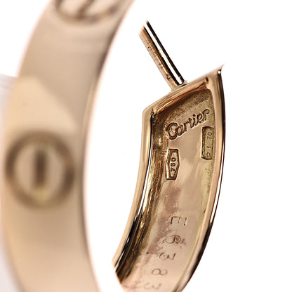 Cartier 18K Yellow Gold 5.5mm LOVE Hoop Earrings 4 of 5