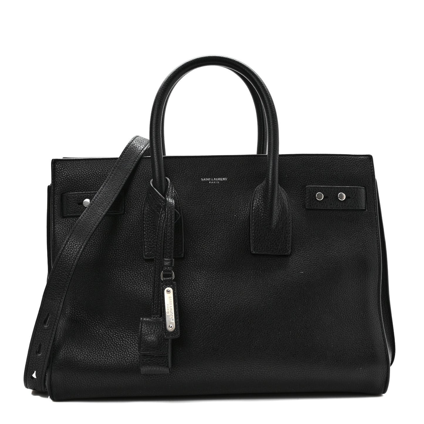 Grained Calfskin Small Supple Sac De Jour Black