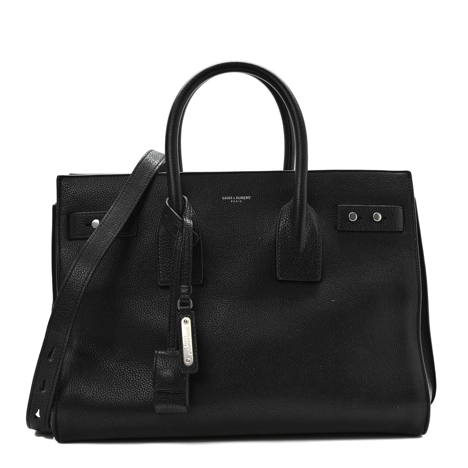 Saint Laurent Grained Calfskin Small Supple Sac De Jour Black 1 of 8