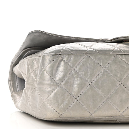 Chanel Metallic Aged Calfskin Quilted 2.55 Reissue 227 Flap Silver 9 of 12