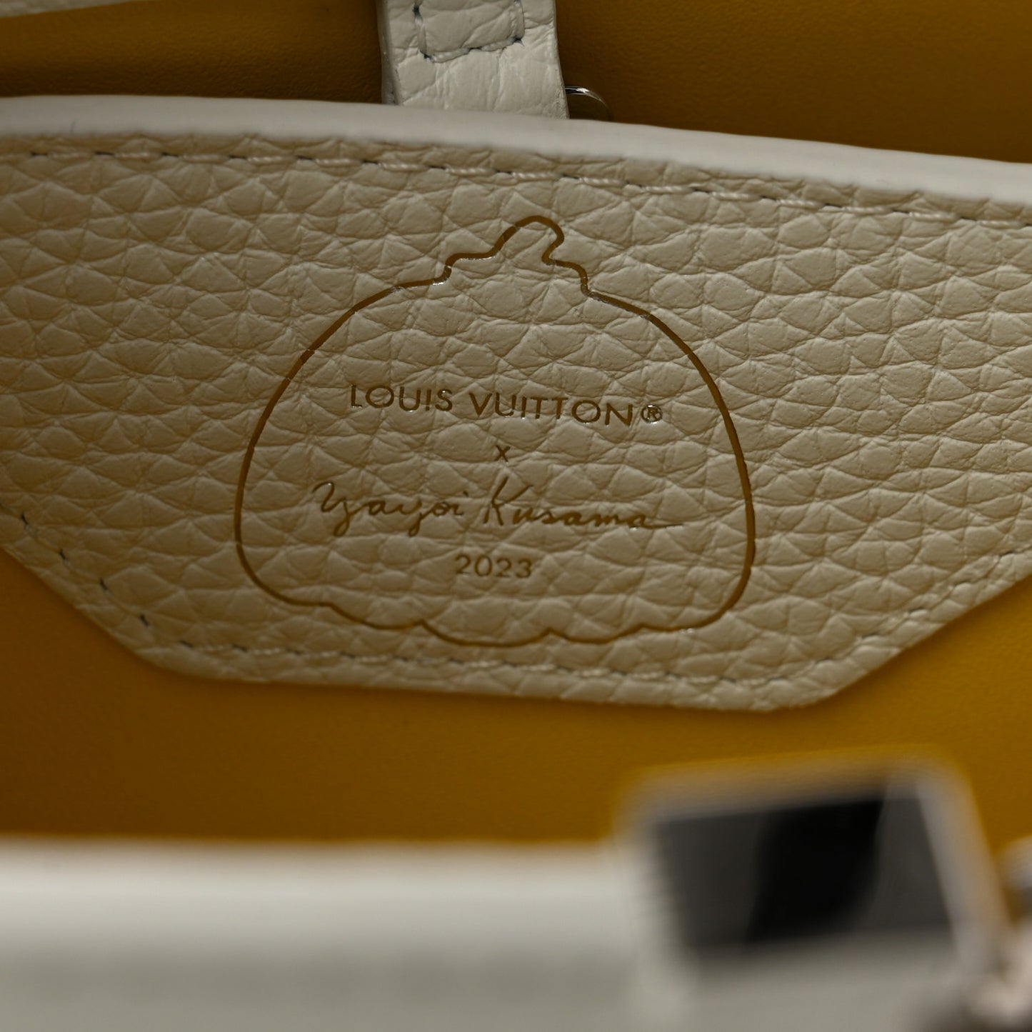 LV X YK Taurillon Capucines BB White