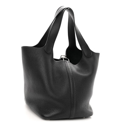 Hermes Taurillon Clemence Picotin Lock 22 MM Black 3 of 10