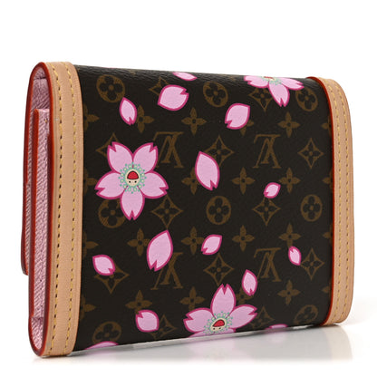 Louis Vuitton LV X TM Monogram Cherry Blossom Victorine Wallet Sakura Brown 3 of 6