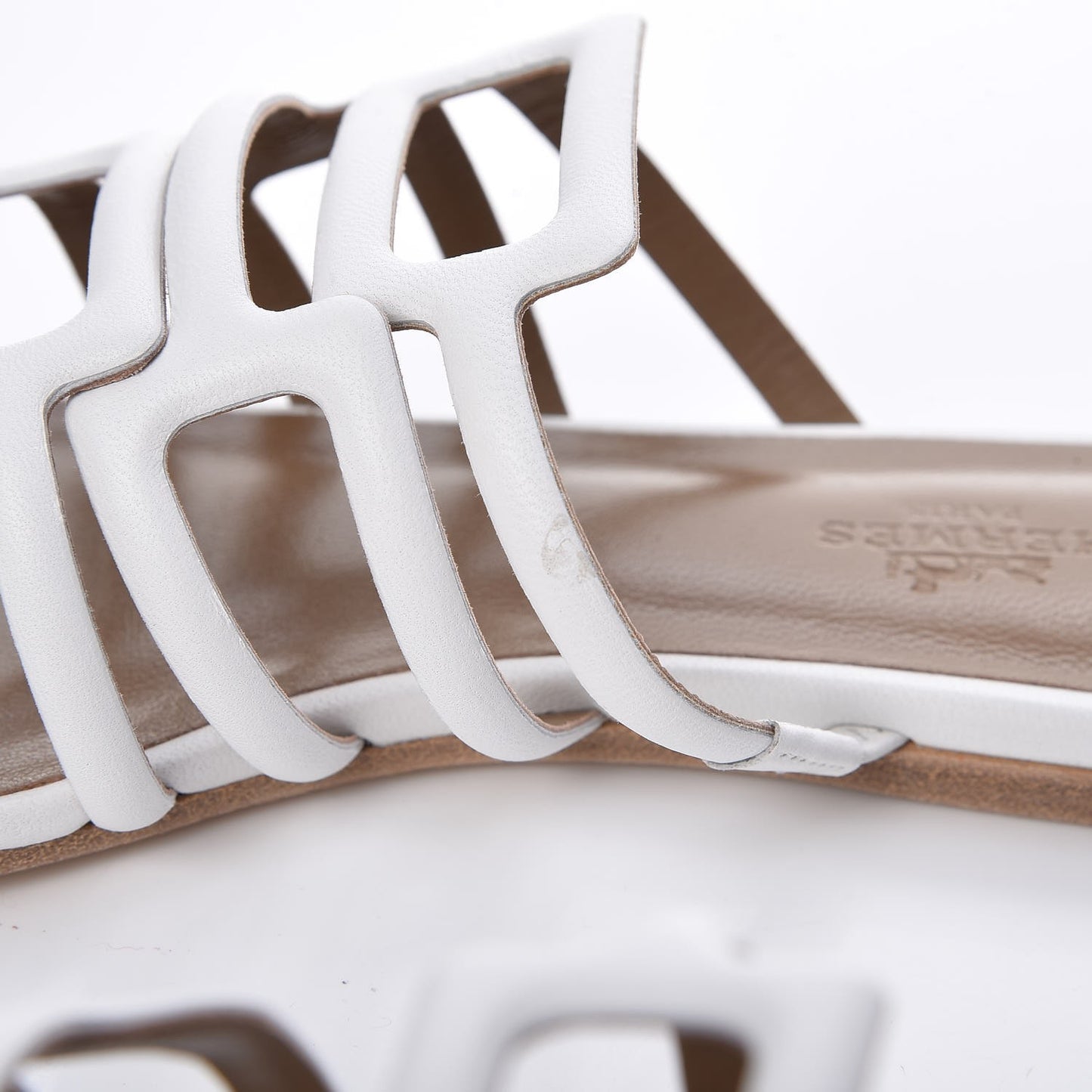 Nappa Calfskin Olympe Sandals 36 Blanc White