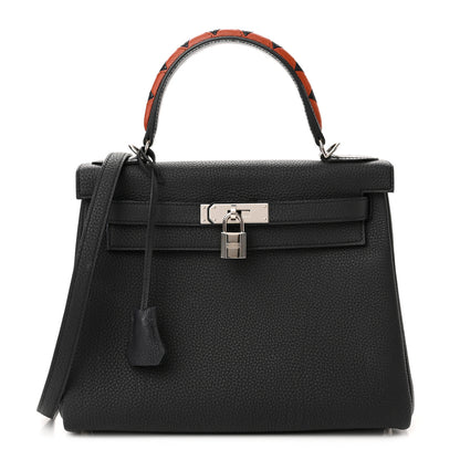 Hermes Togo Au Galop Kelly Retourne 28 Bleu Indigo Black Cuivre 1 of 12