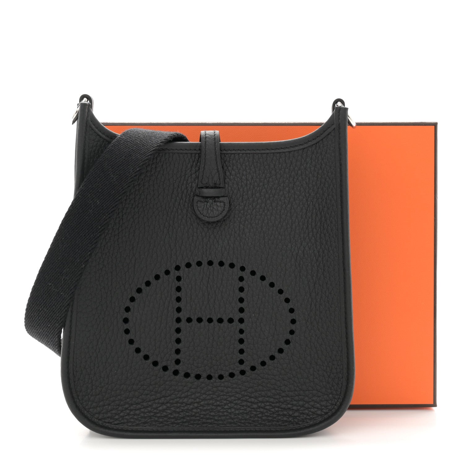 Hermes Taurillon Clemence Evelyne TPM Black 11 of 11