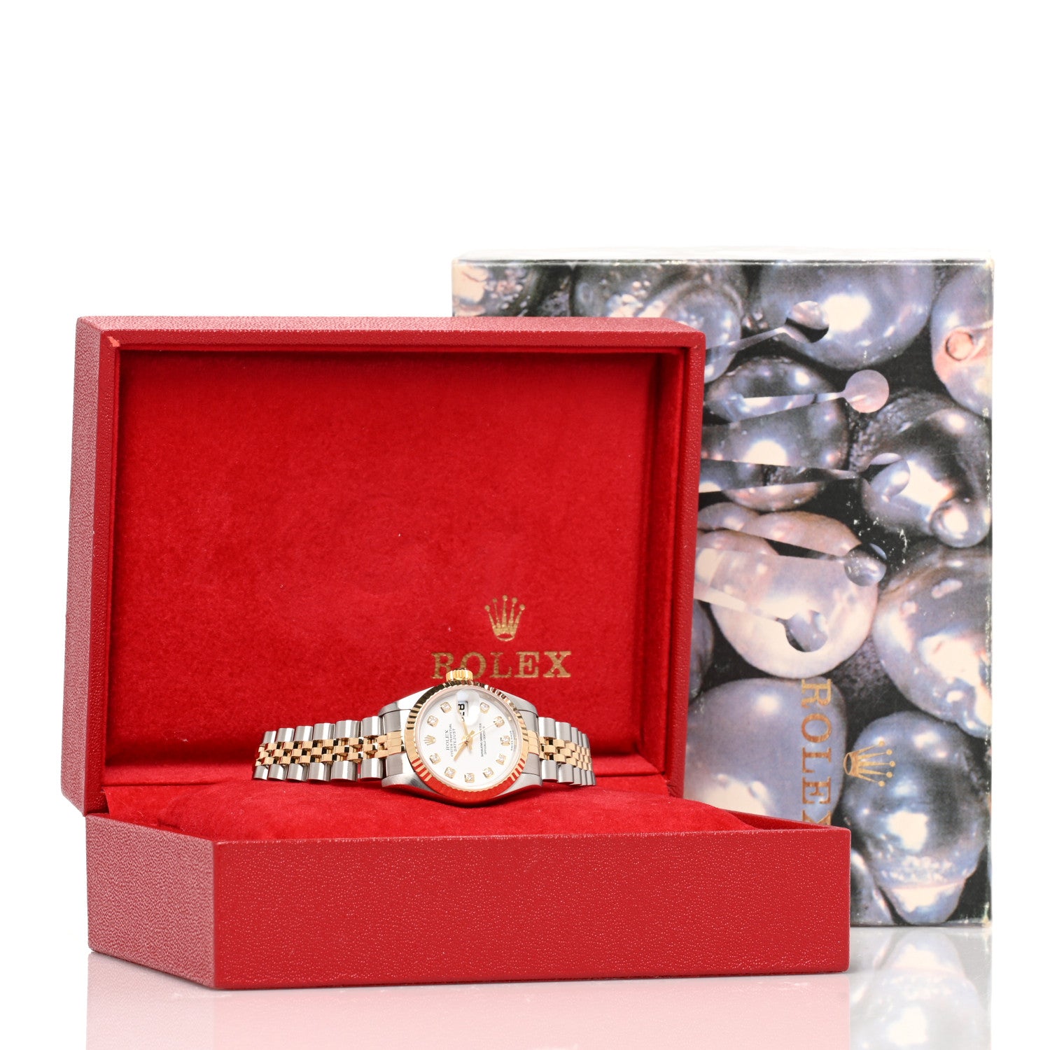Rolex Stainless Steel 18K Yellow Gold Diamond 26mm Oyster Perpetual Datejust Watch White 79173 5 of 5