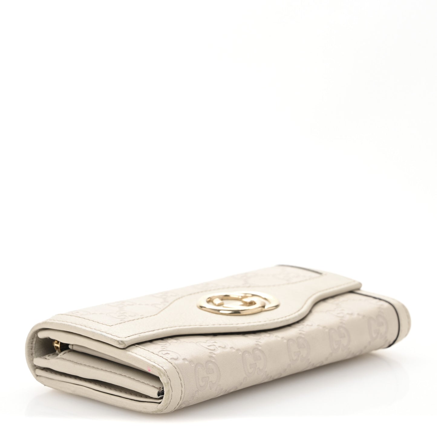 Guccissima Sukey Continental Wallet Off White