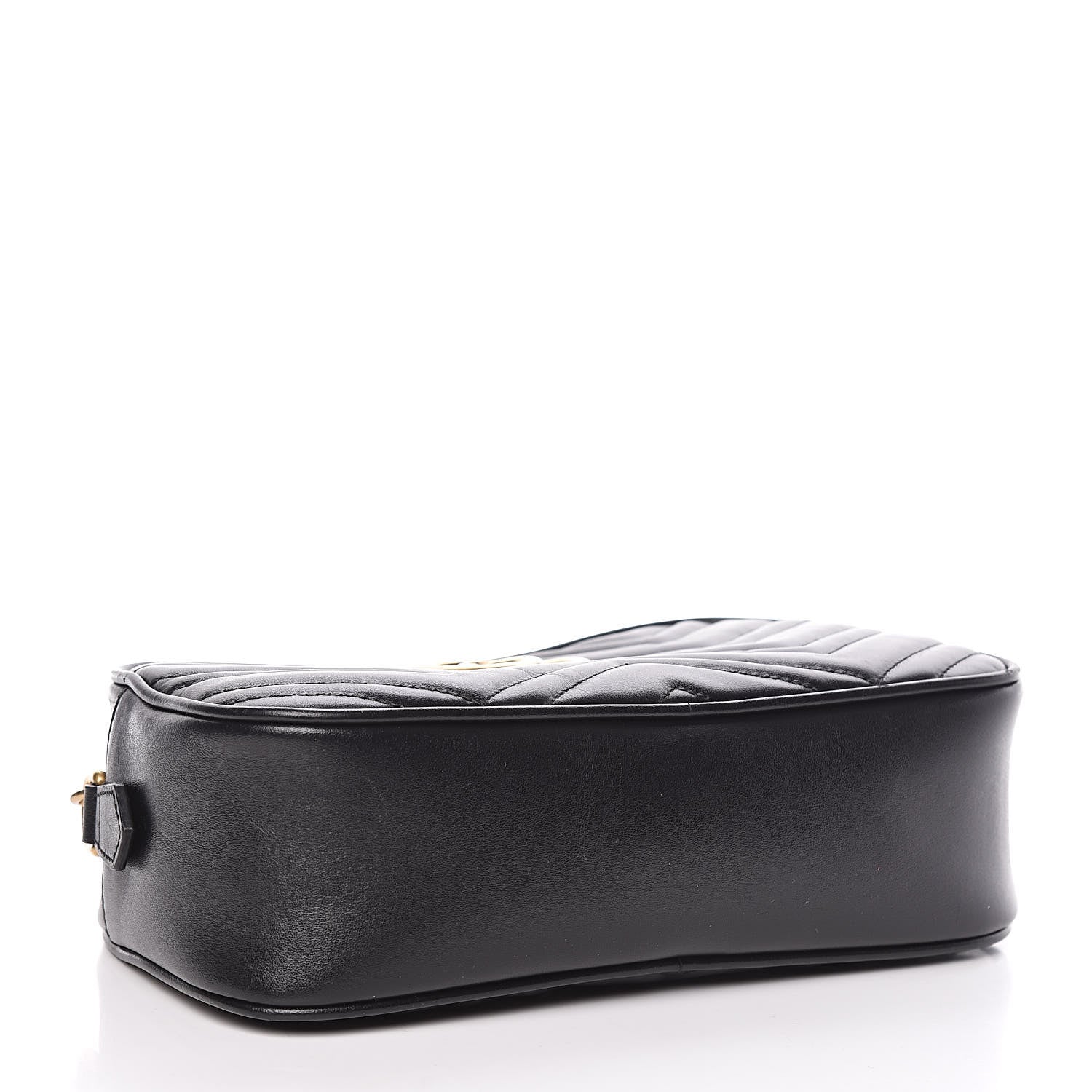 Gucci Calfskin Matelasse Small GG Marmont Chain Shoulder Bag Black 4 of 12