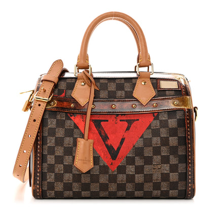 Louis Vuitton Transformed Damier Ebene Time Trunk Speedy Bandouliere 25 Black 1 of 13