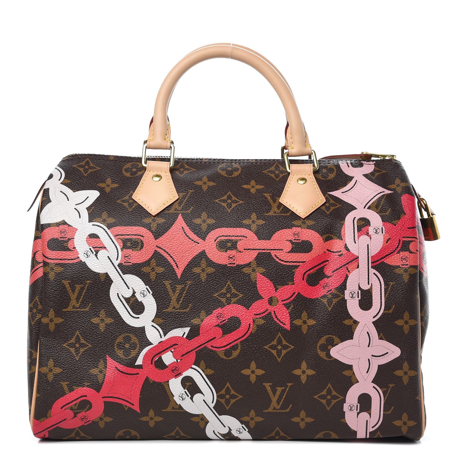 Louis Vuitton Monogram Bay Speedy 30 Rose Ballerine Poppy 1 of 8