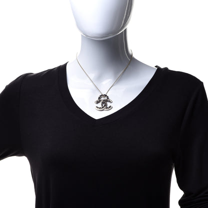 Chanel Lambskin CC Chain Necklace Gold Black 2 of 6