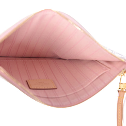 Louis Vuitton Damier Azur Neverfull MM GM Pochette Rose Ballerine 5 of 8