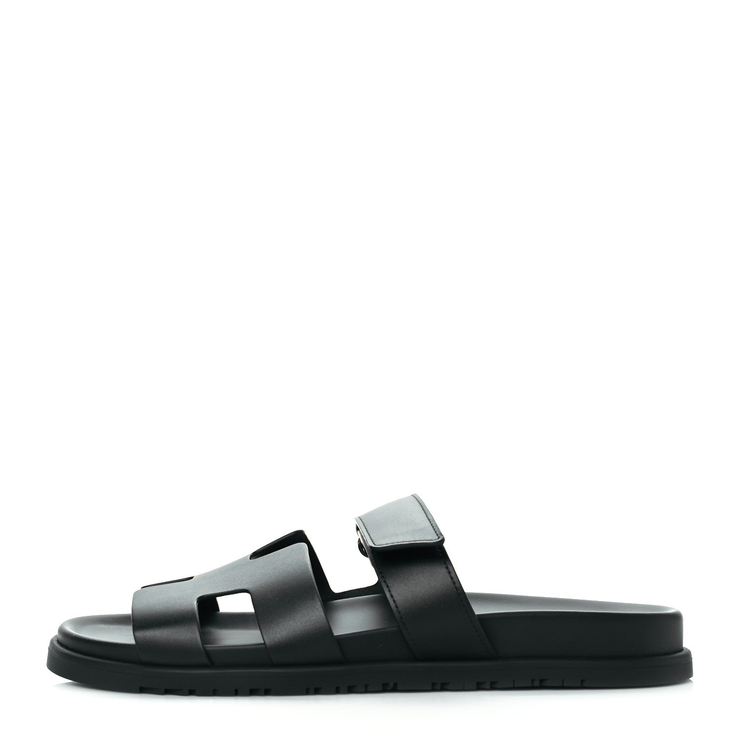 Hermes Calfskin Womens Chypre Sandals 42 Black 1 of 9
