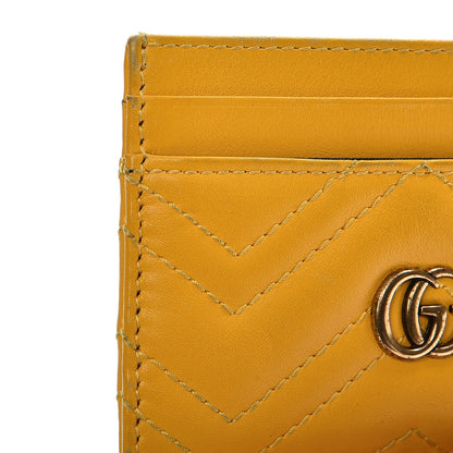 Gucci Calfskin Matelasse GG Marmont Card Holder Stone Topaz 5 of 11