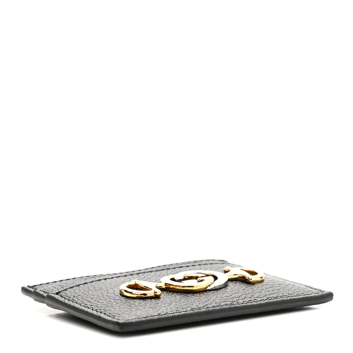 Grainy Calfskin Zumi Card Holder Black