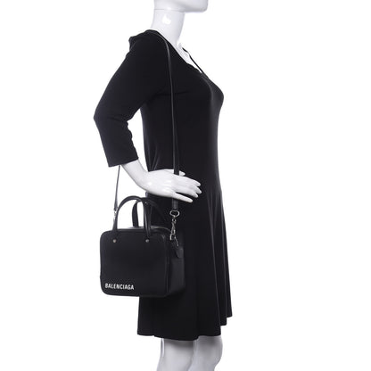 Balenciaga Shiny Day Calfskin XS Triangle Square Bag Black 2 of 10