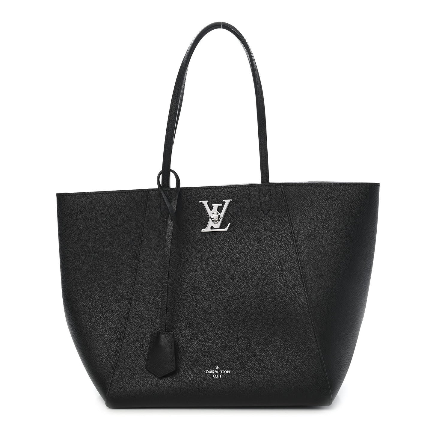Calfskin Lockme Cabas Black
